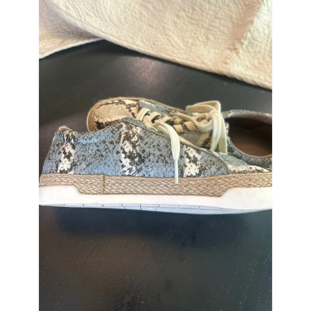 Crown Vintage Snakeskin Sneakers‎ Espadrille Platform Casual Shoes Women's